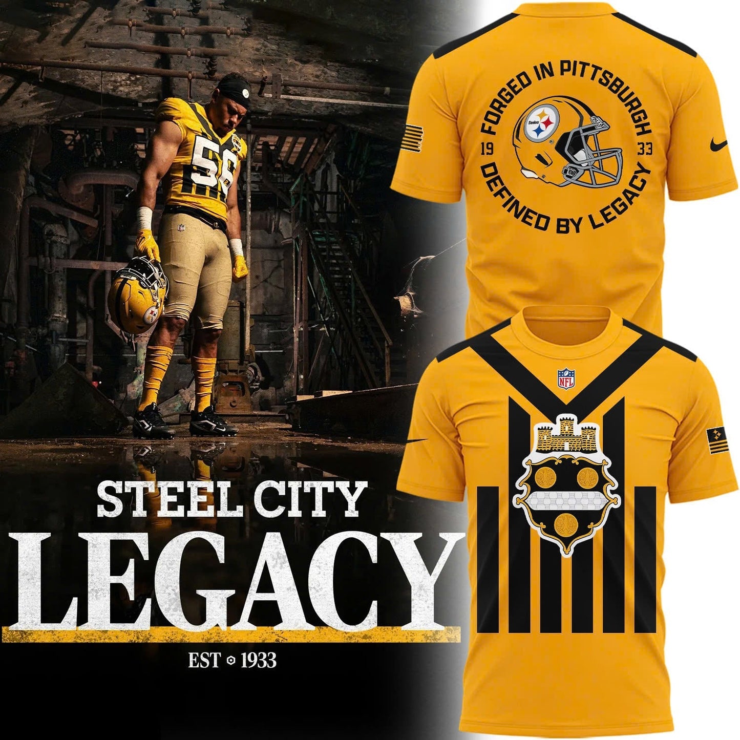 Limited Edition Steelers The 1933 Legacy Collection Shirt