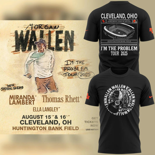 Exclusive Morgan Wallen x Cleveland Browns T-Shirt 2025 For Fans!