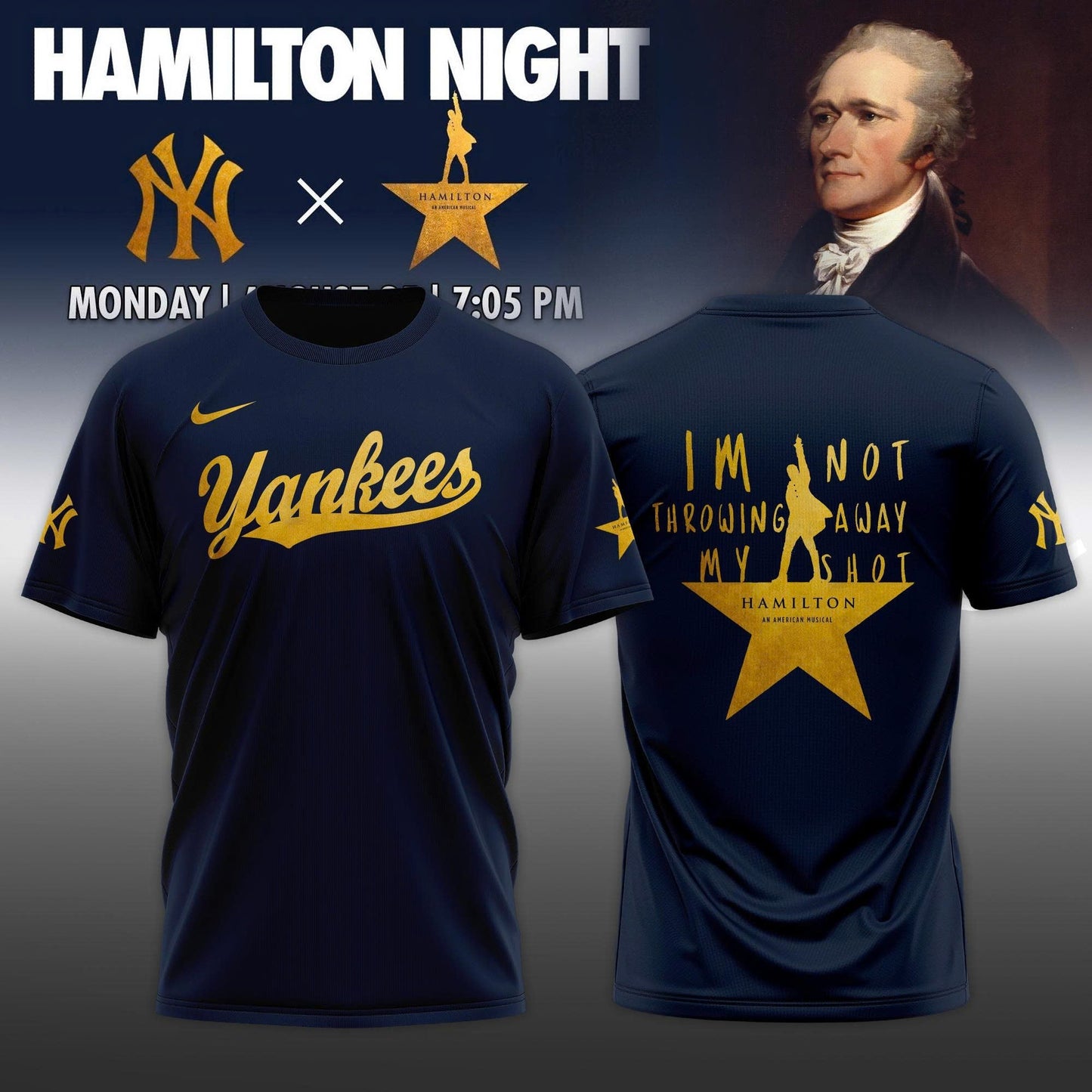 New York Yankees MLB x Hamilton Night 2025 Limited Edition T-Shirt