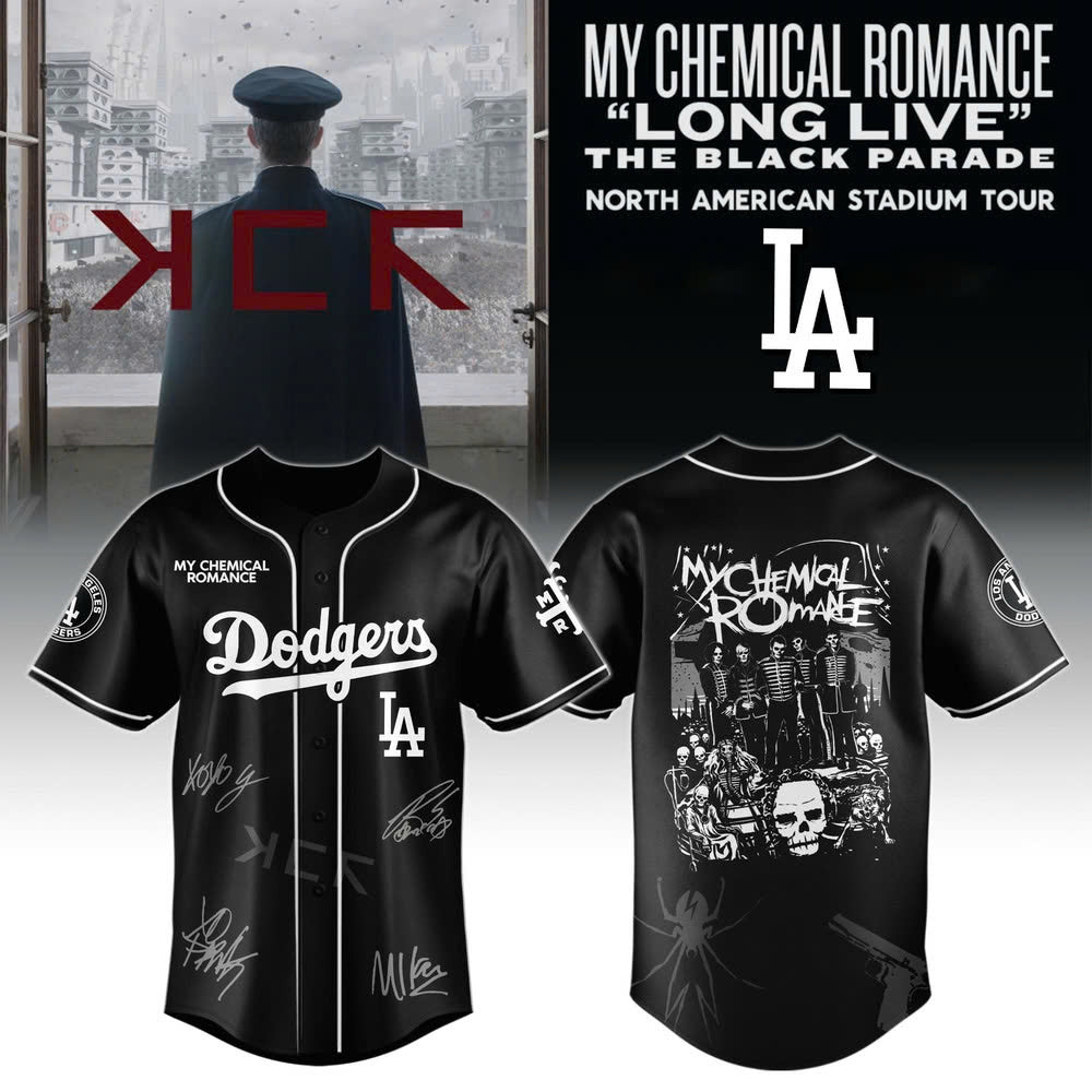 Los Angeles Dodgers x My Chemical Romance “Long Live The Black Parade” North American Stadium Tour Jersey