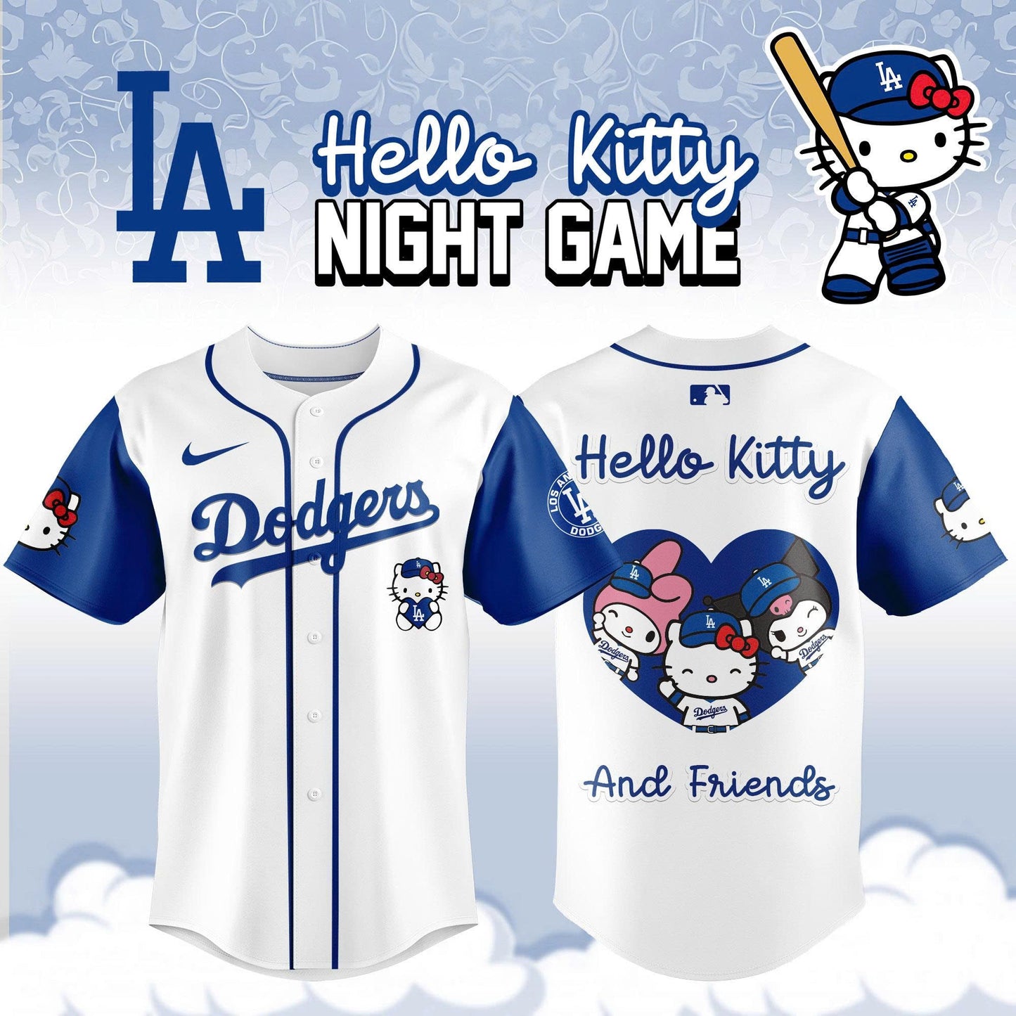 Los Angeles Dodgers MLB x Hello Kitty Night Game Limited Edition Jersey 2025