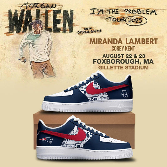 Special Edition Morgan Wallen x New England Patriots Sneakers 2025
