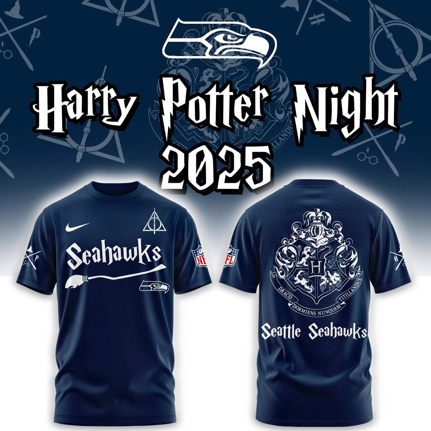 Seattle Seahawks Harry Potter 2025 Combo Tshirt