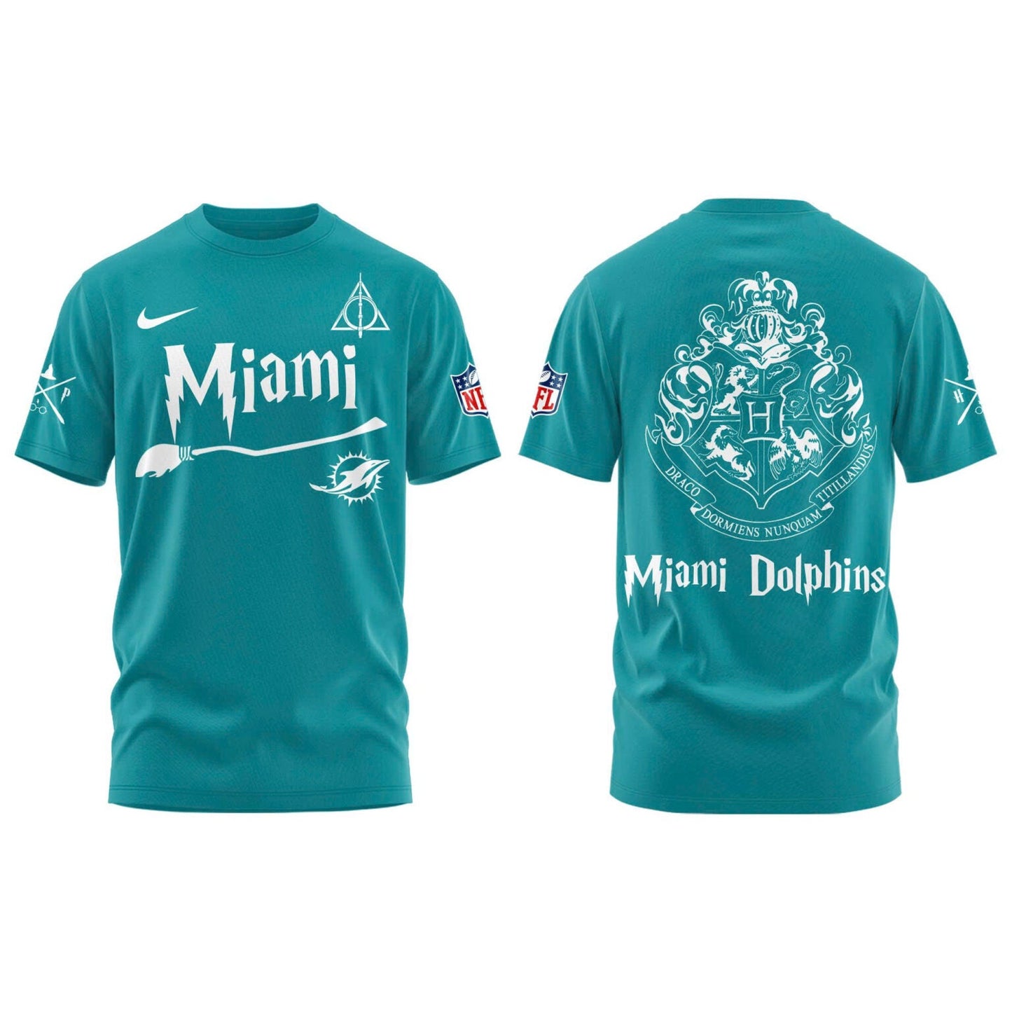 Miami Dolphins Harry Potter 2025 Combo Tshirt