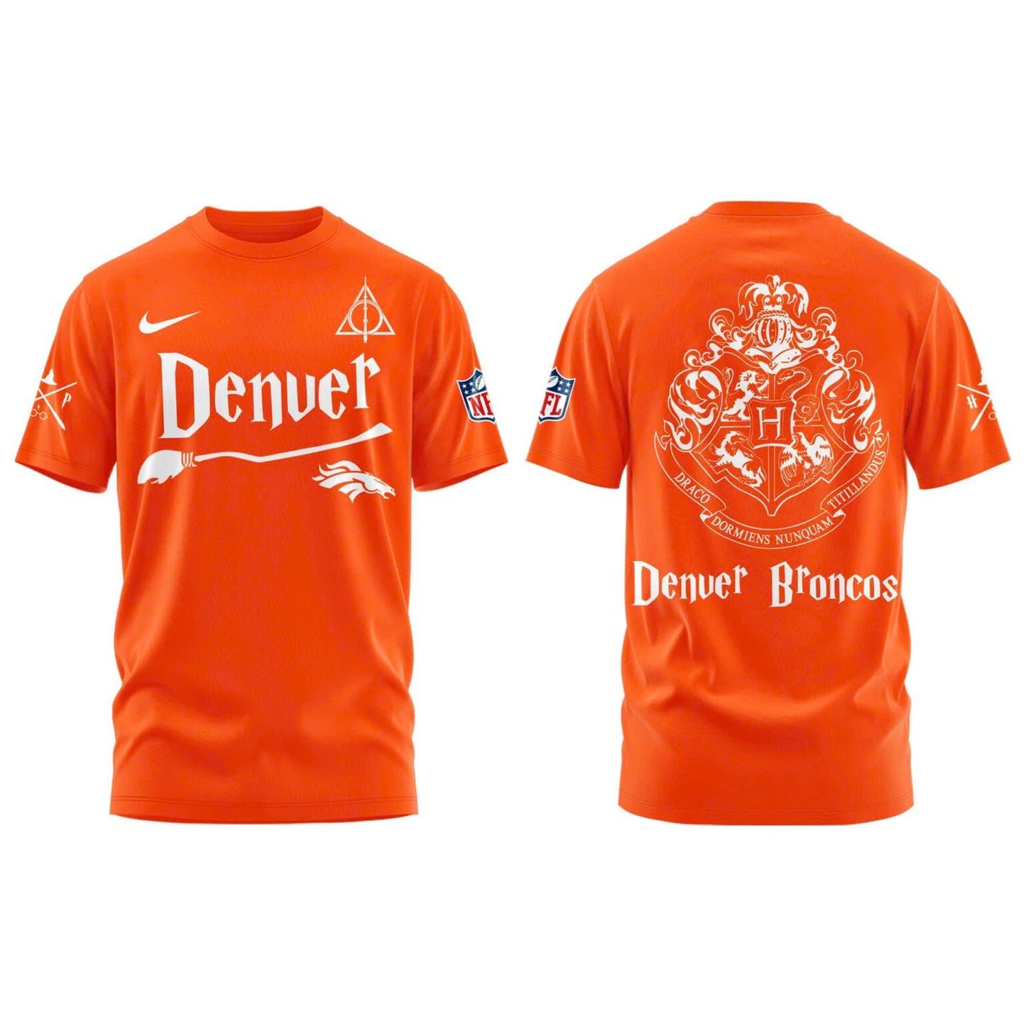 Denver Broncos Harry Potter 2025 Combo Tshirt