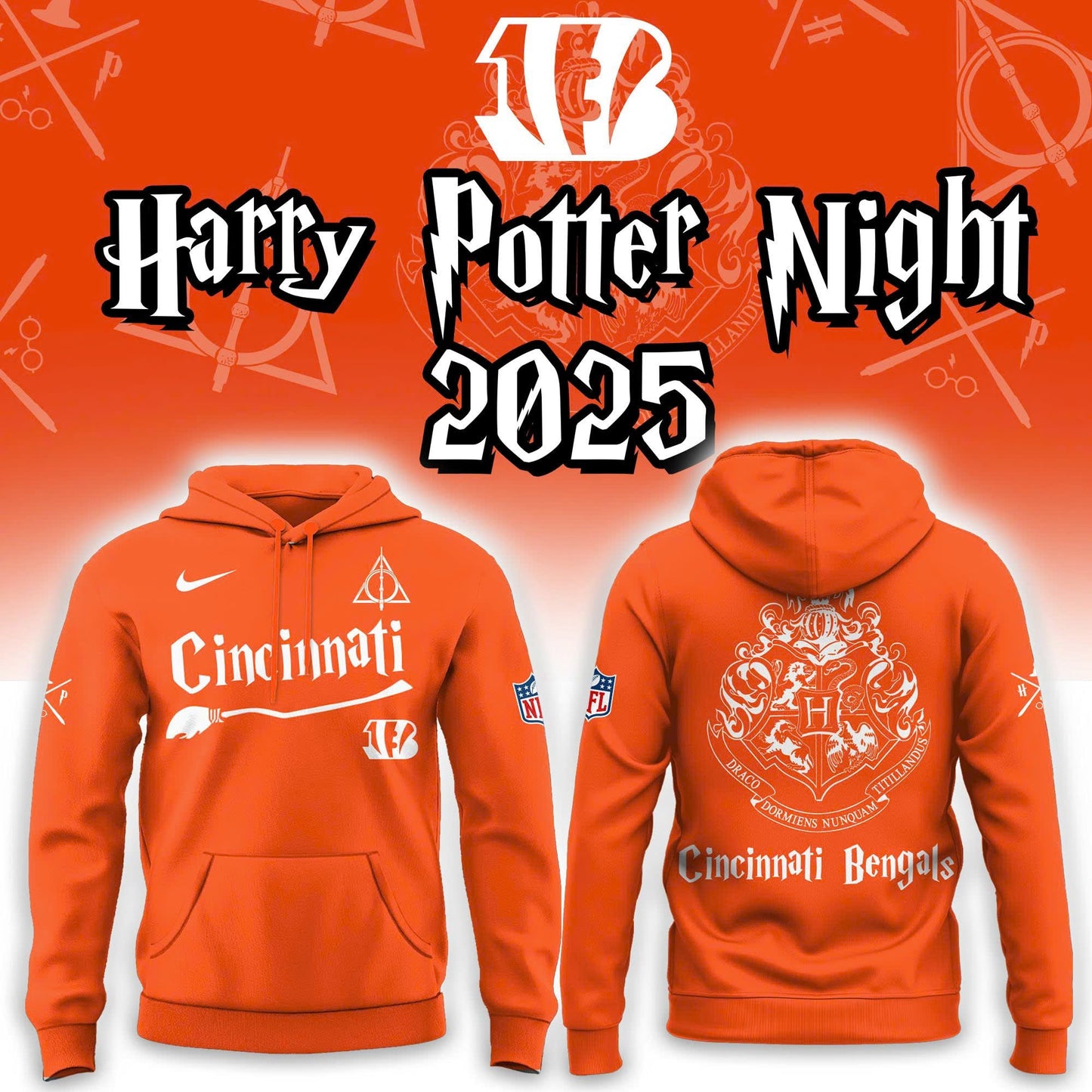 Cincinnati Bengals Harry Potter 2025 Combo Hoodie