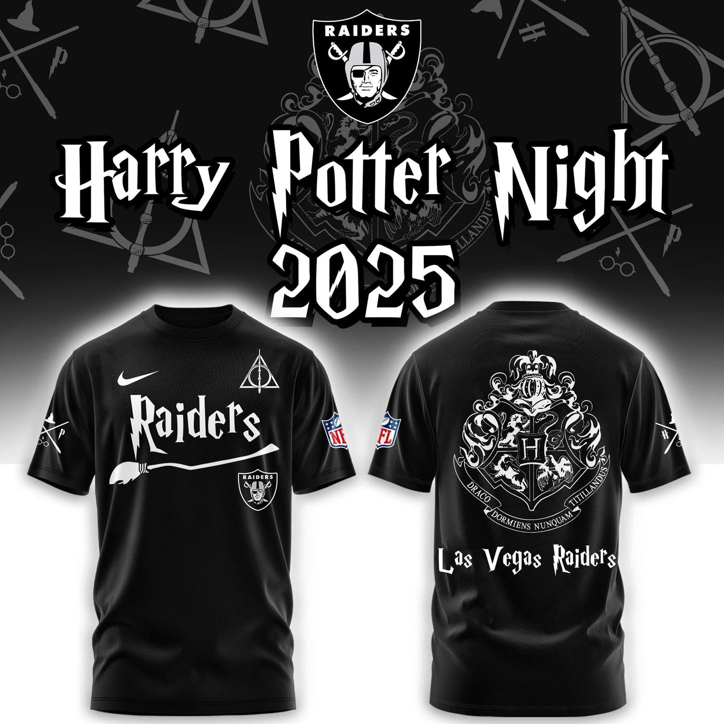 Las Vegas Raiders Harry Potter 2025 Combo Tshirt