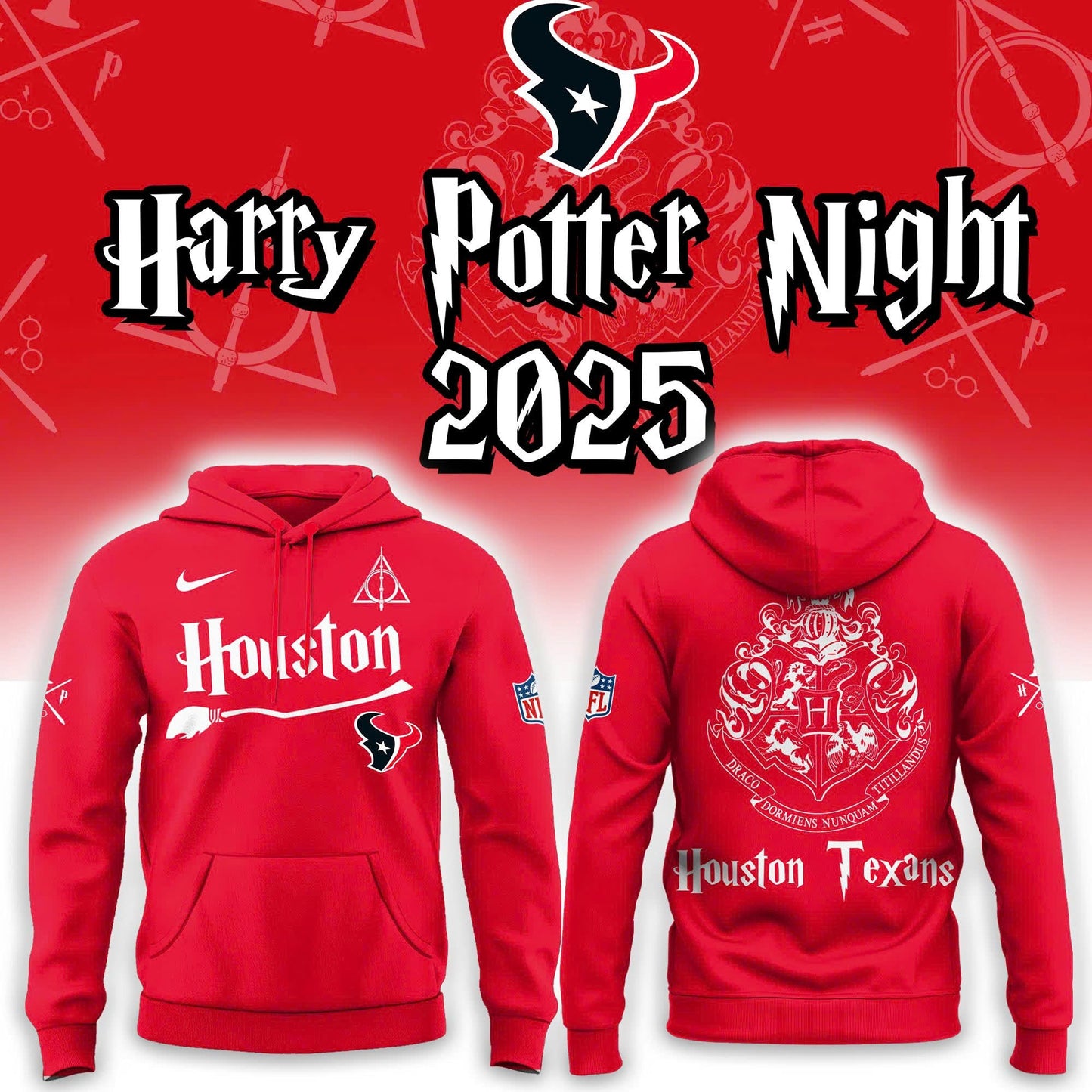 Houston Texans Harry Potter 2025 Combo Hoodie