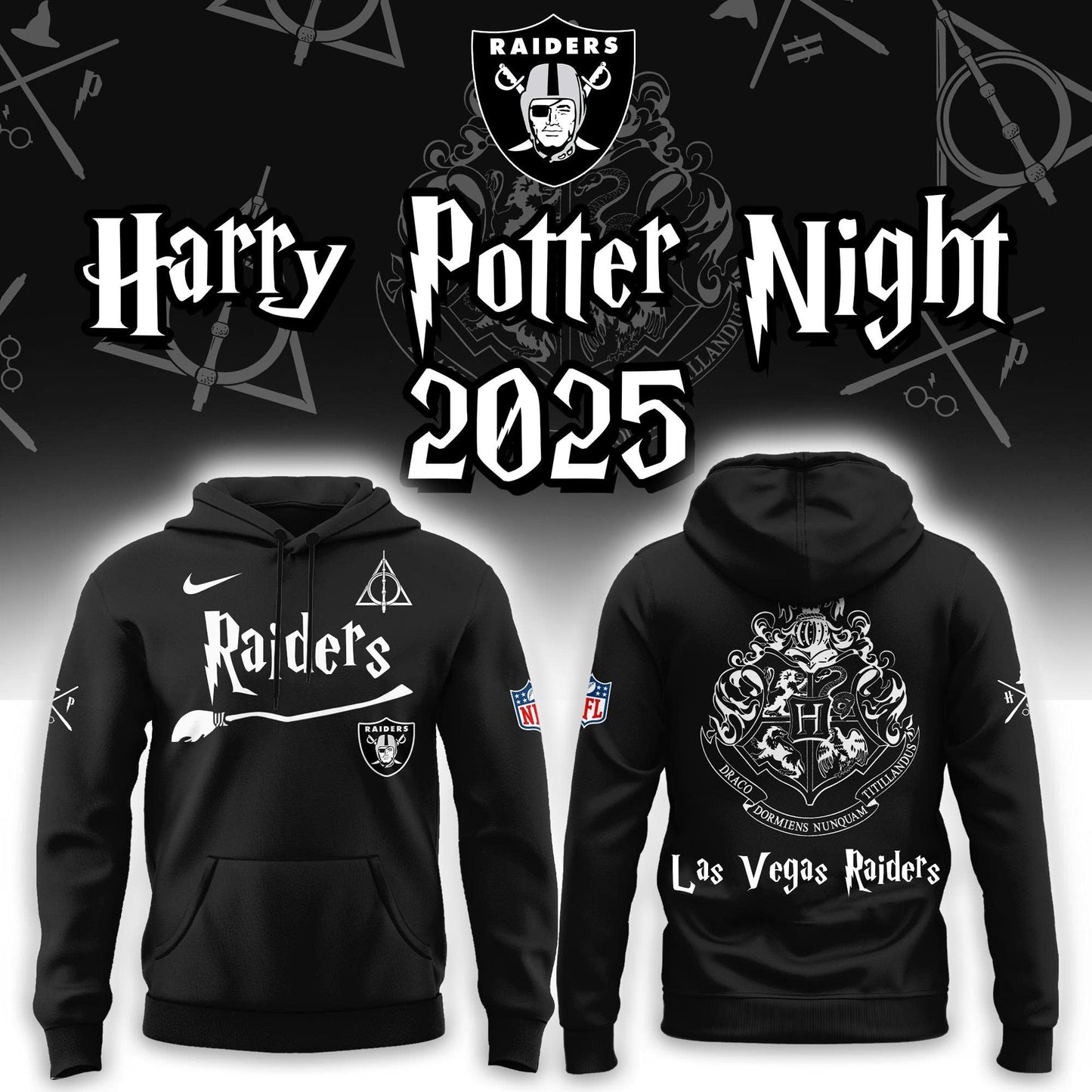 Las Vegas Raiders Harry Potter 2025 Combo Hoodie