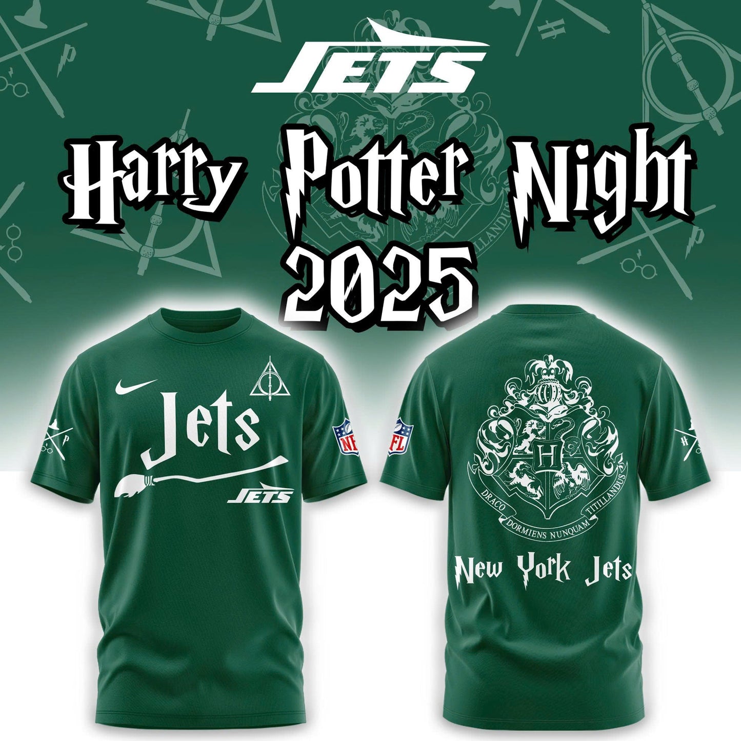 New York Jets Harry Potter 2025 Combo Tshirt