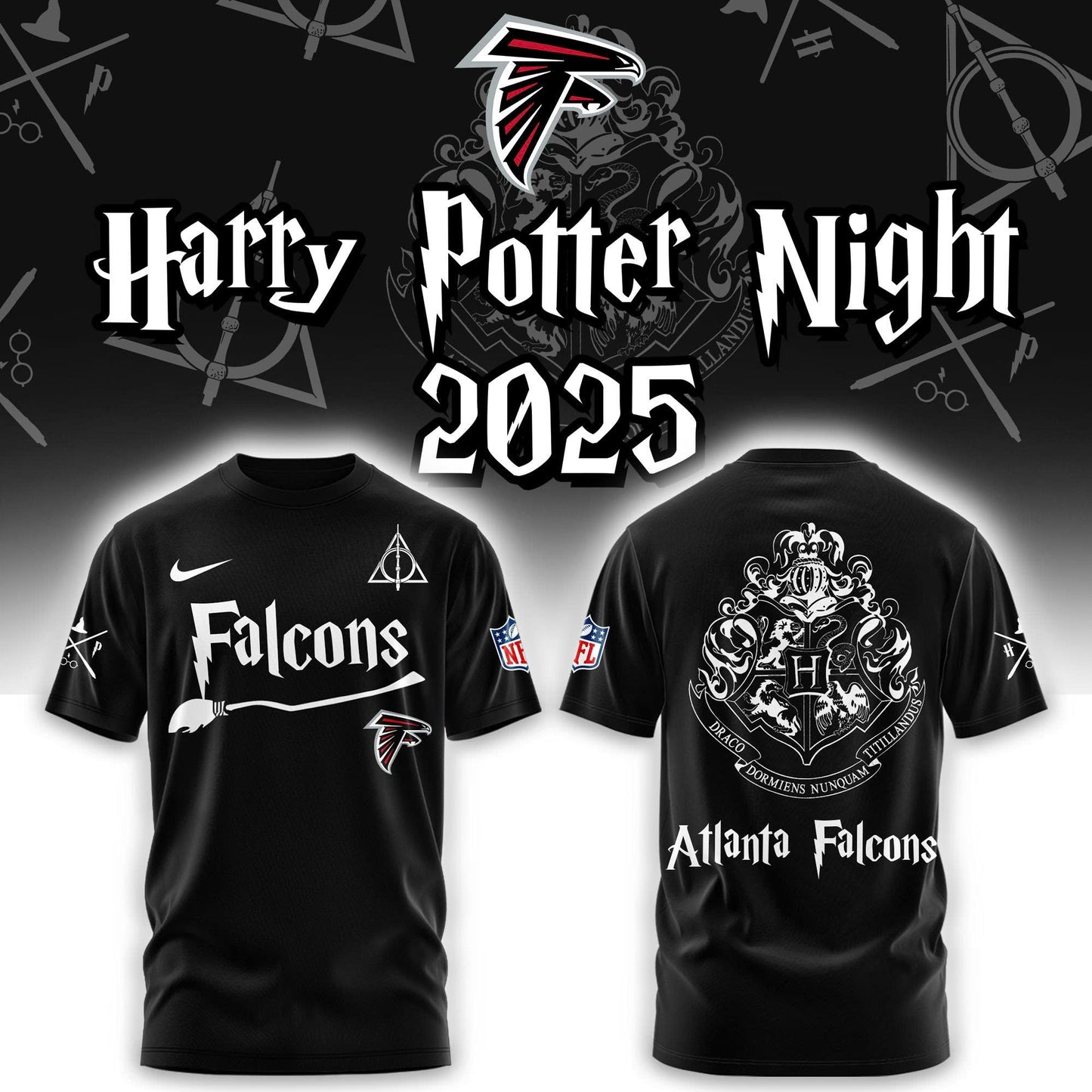 Atlanta Falcons Harry Potter 2025 Combo Tshirt