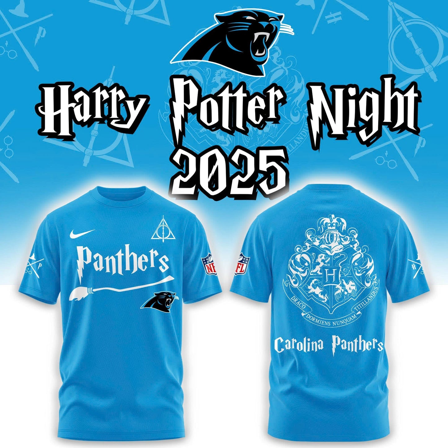 Carolina Panthers Harry Potter 2025 Combo Tshirt