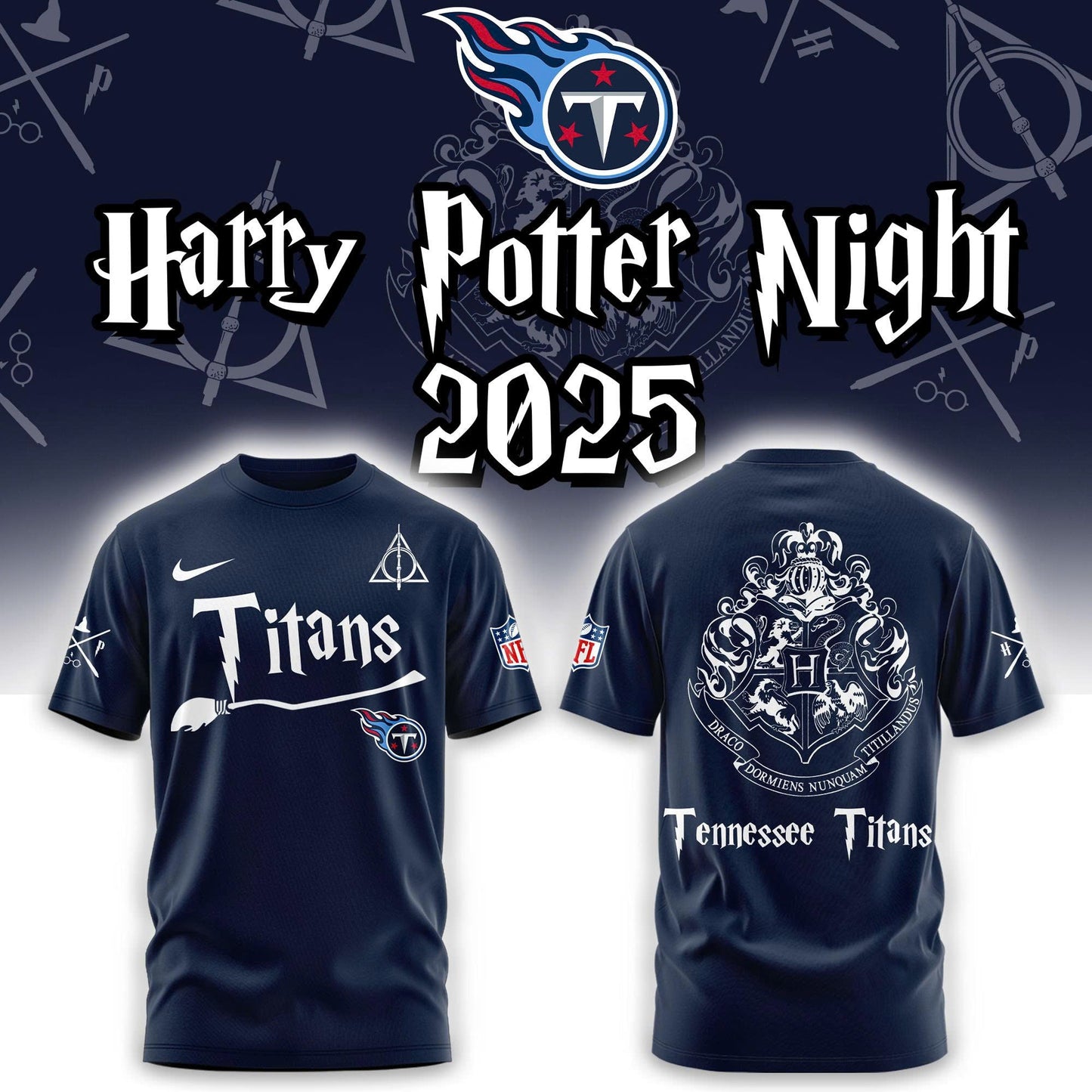 Tennessee Titans Harry Potter 2025 Combo Tshirt