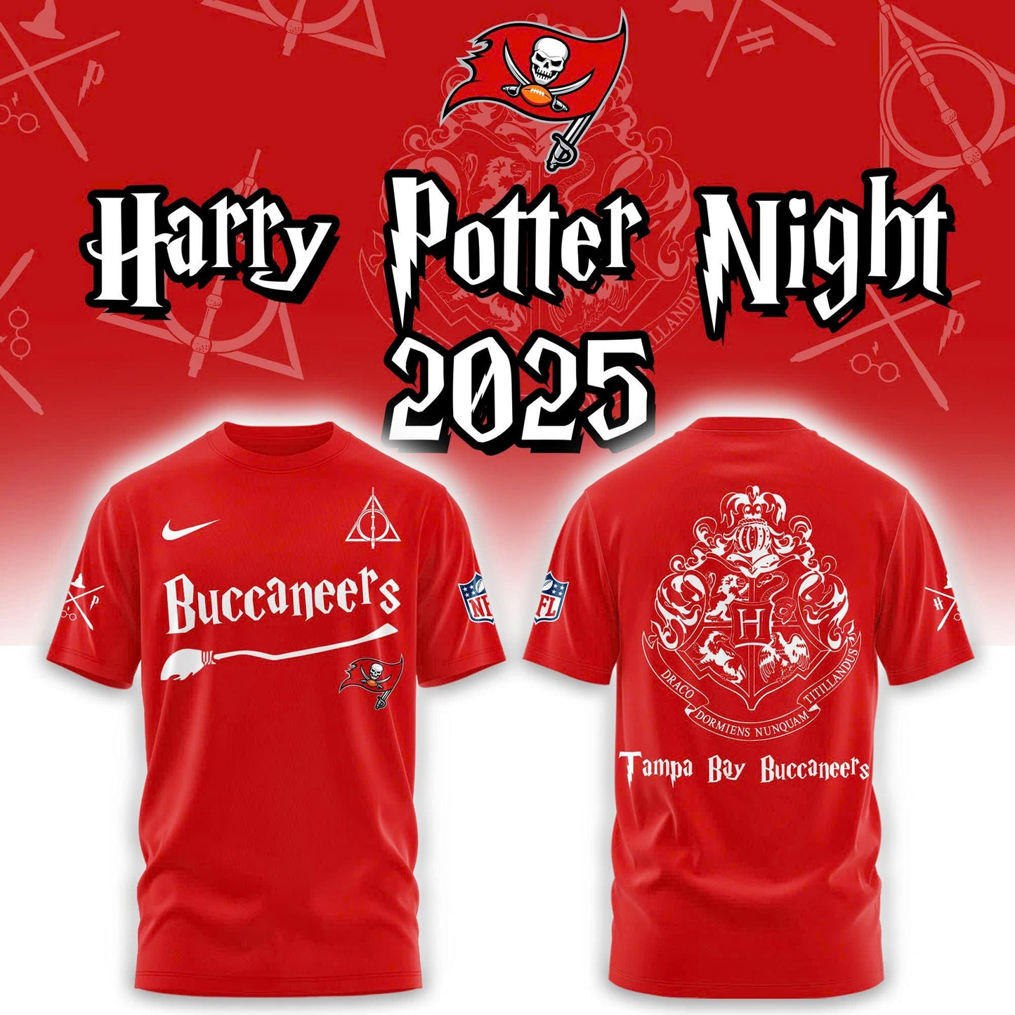 Tampa Bay Buccaneers Harry Potter Combo T-Shirt