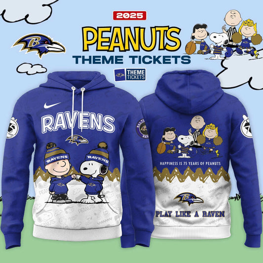 Baltimore Ravens x Peanuts Limited Editions 2025 Hoodie