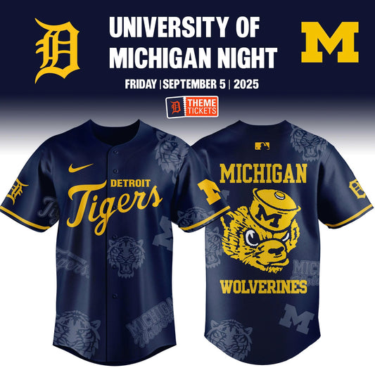 Detroit Tigers x Michigan Wolverines Night Game Limited Edition Jersey 2025