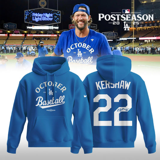 .Los Angeles Dodgers x Kershaw 2025 Postseason Limited Hoodie