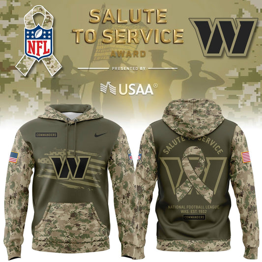 limited edition Veterans Day hoodie from the Washington Commanders