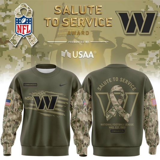 limited edition Veterans Day sweatshirt from the Washington Commanders