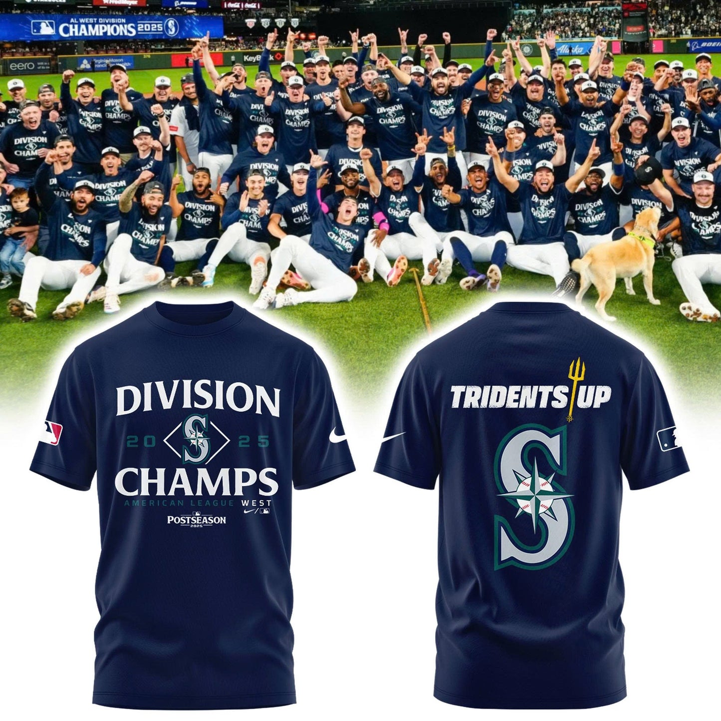 Seattle Mariners AL West Division Champions Locker Room Tshirt
