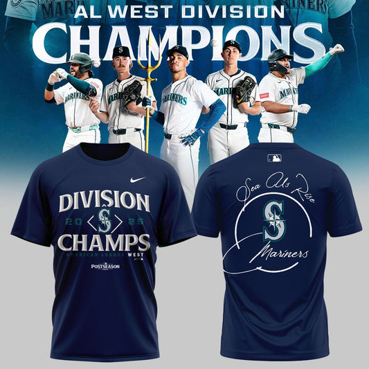 Seattle Mariners AL West Division Champions Locker Room Tshirt