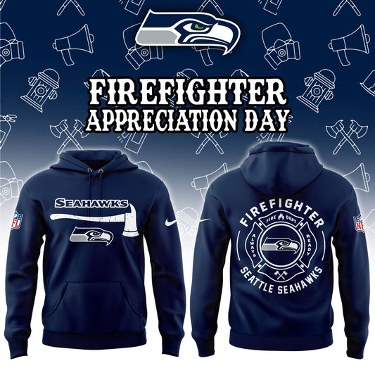 Seattle Seahawks Firefighter Appreciation Day Hoodie | Jogger | Cap Limited Edition