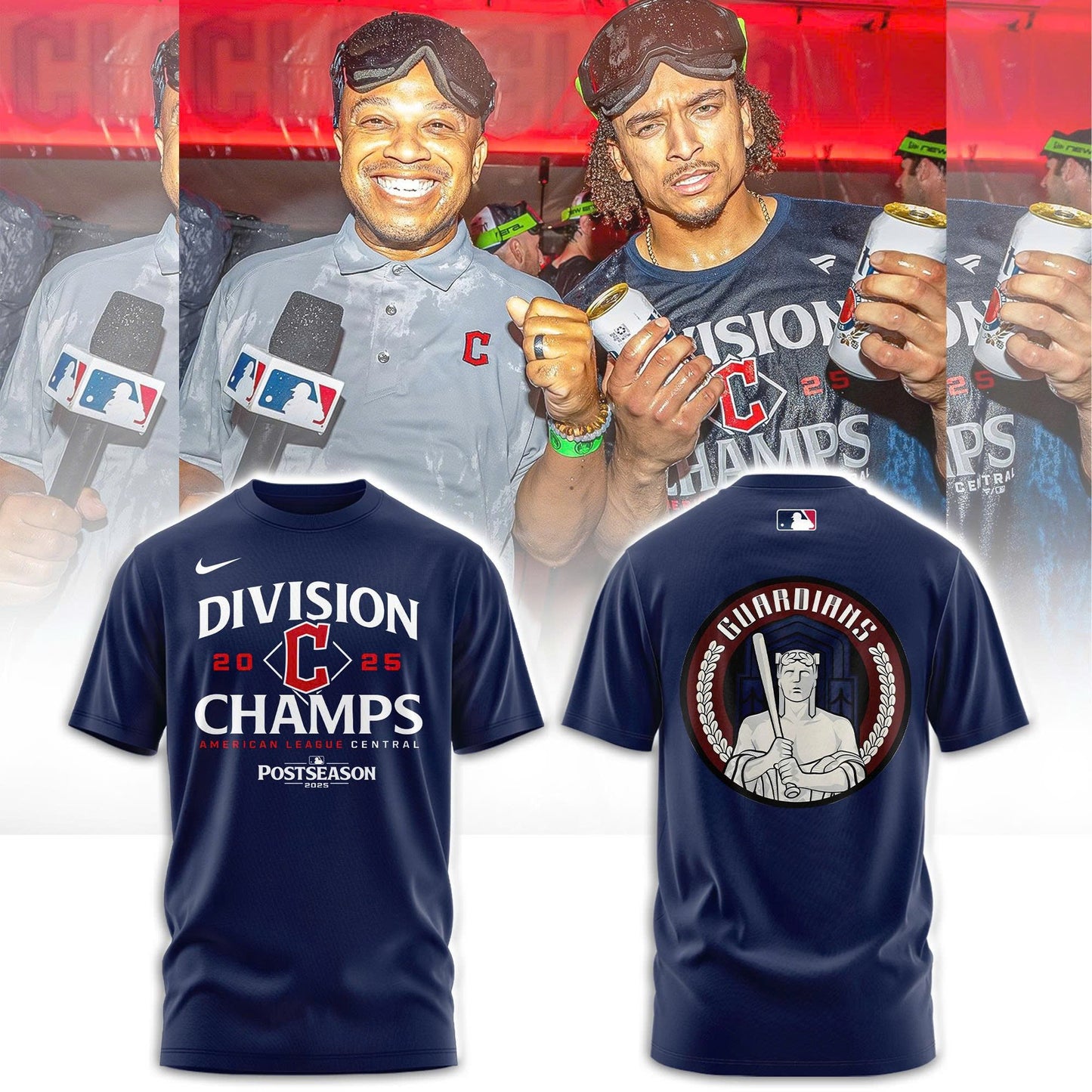 Special Edition Cleveland Guardians 2025 AL Central Division Champions Tshirt