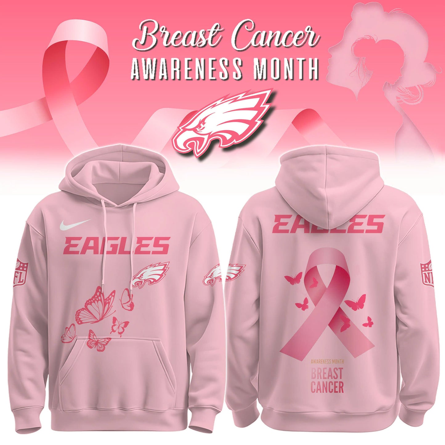 Eagles Breast Cancer Awareness Edition Hoodie